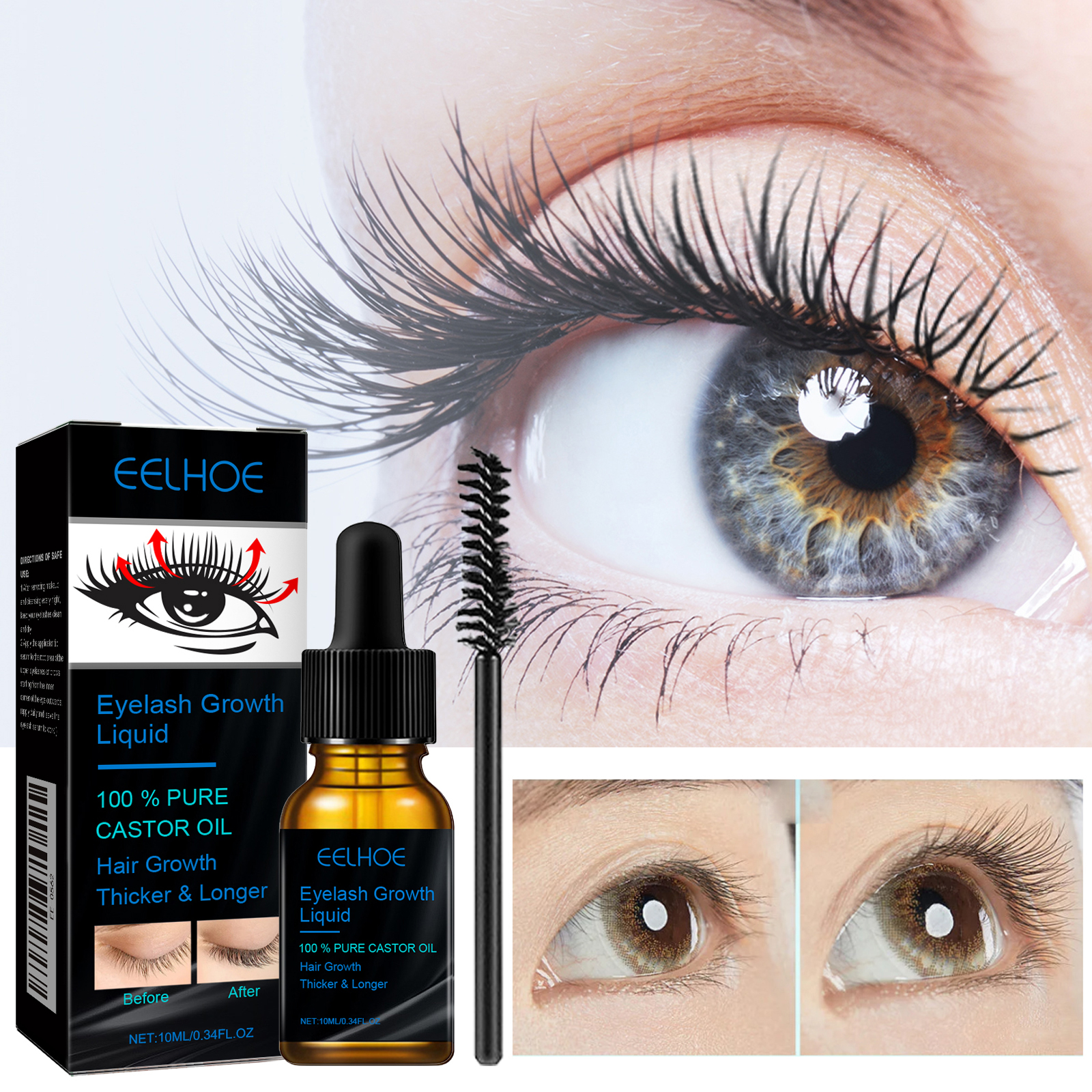 Mivlash กาวและน้ำยา - เซรั่มบำรุงขนตา (Castor Oil Eyelash Serum)