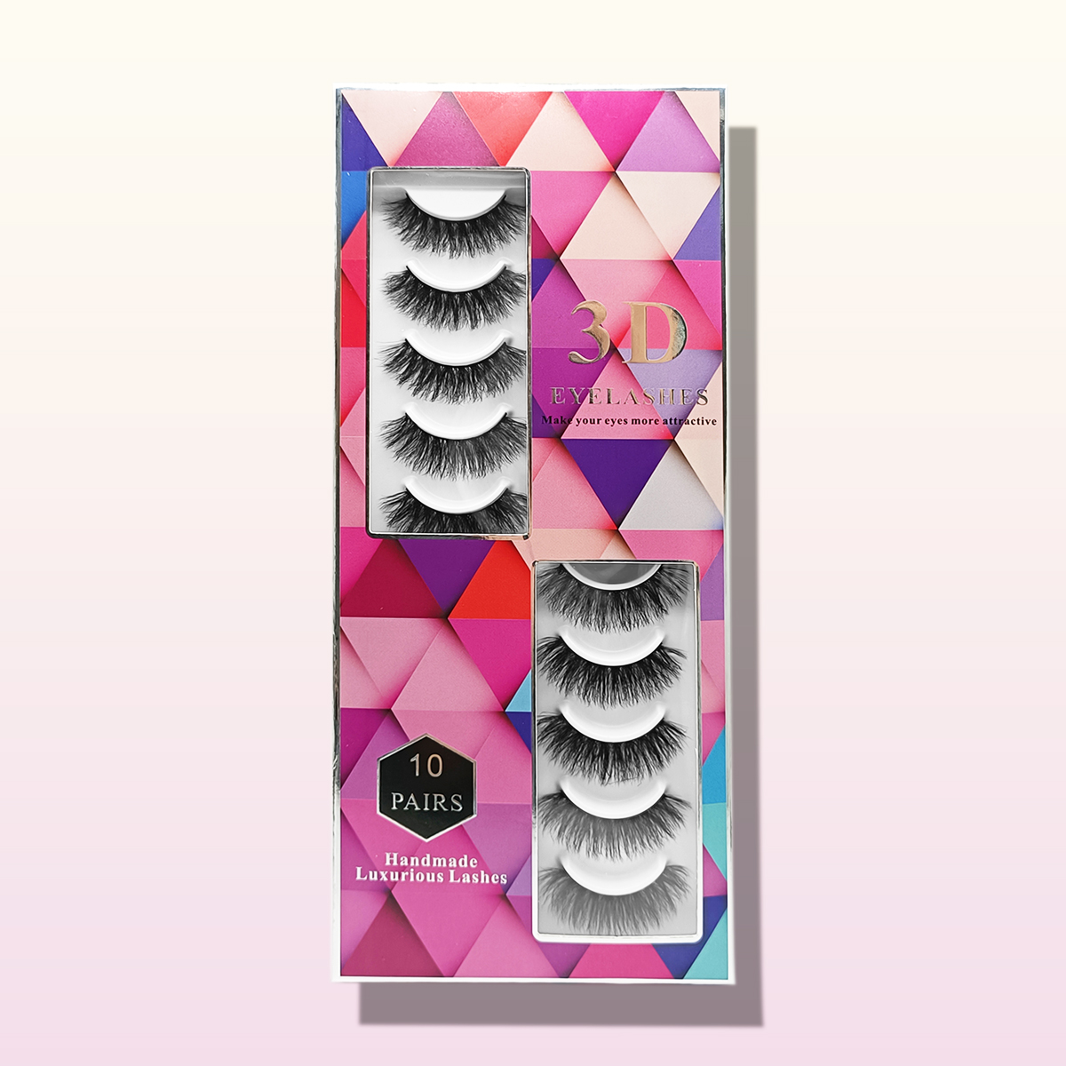Mivlash ขนตาปลอม - ลุคกลางคืน (Glam) (3D Premium Faux Mink False Eyelashes MK-62)